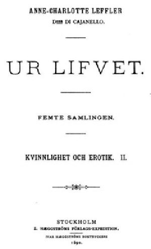 [Gutenberg 41301] • Kvinnlighet och erotik II.